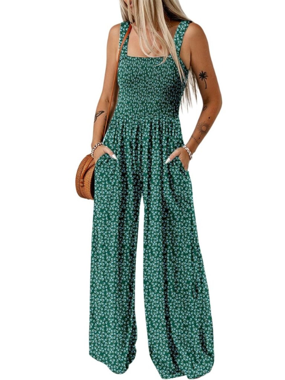 Women's Loose Overalls Jumpsuits One Piece Sleeveless Rompers